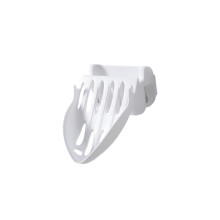 Wall Mounted Soap Holder with Drainage, No Drill Bathroom Adhesive Rack for Soap and Toothbrush Storage White