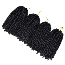 Spring Twist Crochet Hair 8 Inch Ombre Braids Synthetic Extensions Full Volume Protective Styles