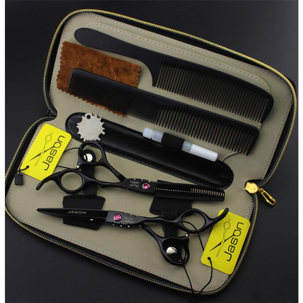 Professional Hairdressing Scissors Set 5.5 Inch Stainless Steel Barber Shears Ergonomic Grip