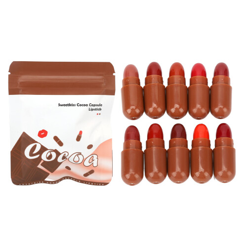 10 Farben Mini-Kapsel-Lippenstift-Set – je 0,5 g 1