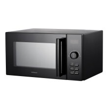 Statesman 23L 900W Digital Solo Microwave with Stainless Steel Interior, 11 Power Levels, 6 Auto-cooking Programmes, 95 Minute Timer, Black