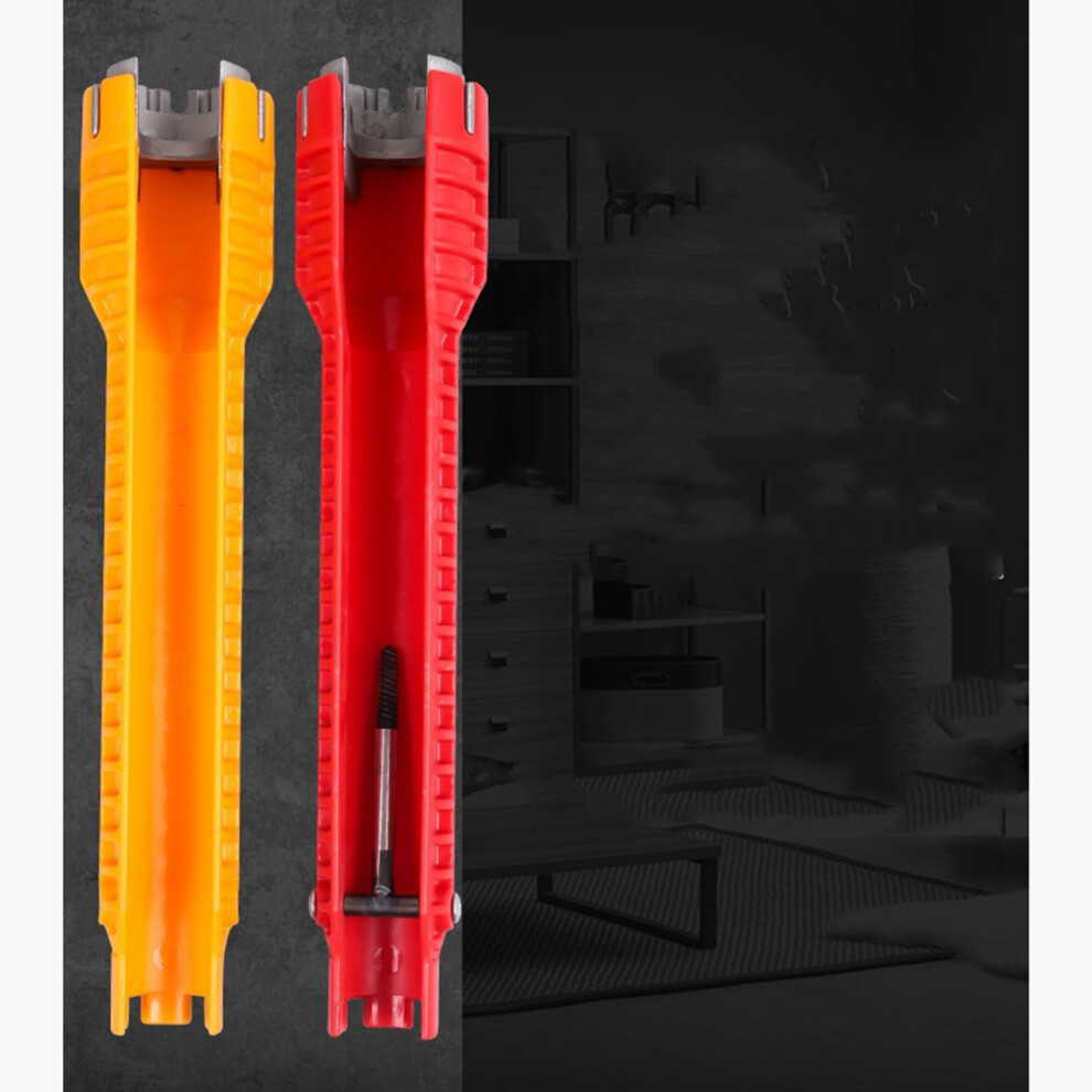 8-In-1 Tool Steel Sink Wrench Red