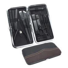 15 Piece Stainless Steel Manicure Pedicure Set with Travel Case for Precision Nail Trimming
