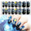 Nail Art Stickers with Glitter Shimmer, 14 Decals/Sheet, 2 Pack 1