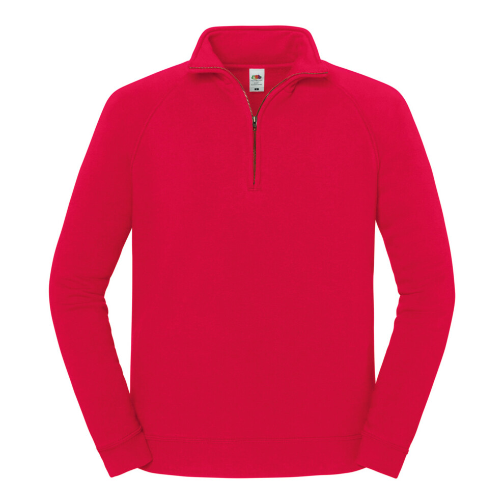 Fruit Of The Loom (Xxl, Red) Mens Iconic Premium Quarter Zip Sweatshirt