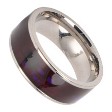 2025 Silver Waterproof NFC Smart Ring Ntag213 Rewritable Chip All‑Round Sensing for Android and iOS