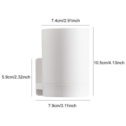Wall Mounted Toothbrush Holder 10.5CM Bathroom Storage Shelf Space Saving Compact Size Color E 1