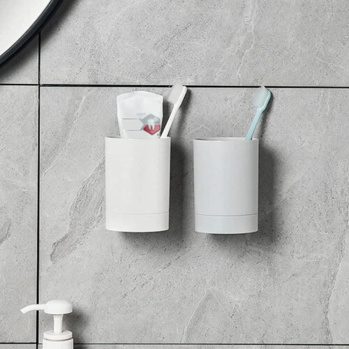 Wall Mounted Toothbrush Holder 10.5CM Bathroom Storage Shelf Space Saving Compact Size Color E 2
