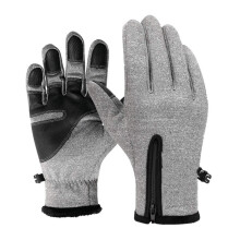 Ski Gloves Men Women Touch Screen Snowboard Sport Gloves Outdoor Windproof (Gray PRO, S)