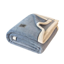 Fleece Throw Blanket for Couch, Warm Plush Blue Flannel Blanket 100x120cm for Sofa and Bed