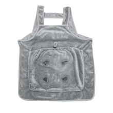 Cat Carrier Apron with Leg Holes, Flannel Pet Sling for Cats and Small Dogs, Adjustable Pocket