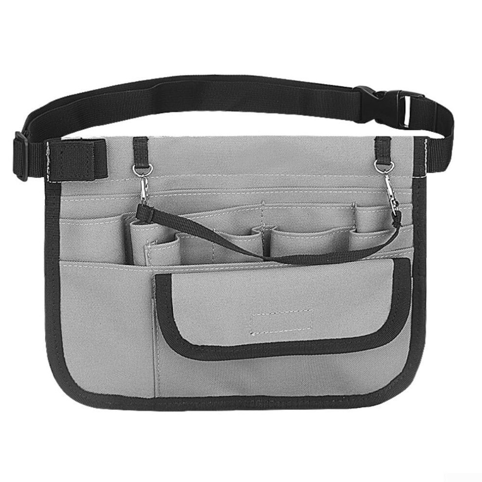 Waist Tool Pouch With Multipocket Organization Adjustable Waist Organizer For Art Supplies Gray 9053599057369