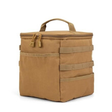 Camping Cookware Bag with Large Capacity Storage for Outdoor Cooking Gear and Picnic Utensils Khaki