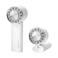 Portable Mini Fan USB Rechargeable Handheld 3 Speed Pocket Size for Travel Outdoor White