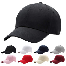 Baseball Cap for Men and Women Adjustable Breathable Cotton Fabric Black Classic SixPanel Design