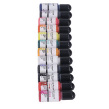 12 Colors Epoxy Resin Pigment Set, 10ml Bottles, DIY Craft Dye