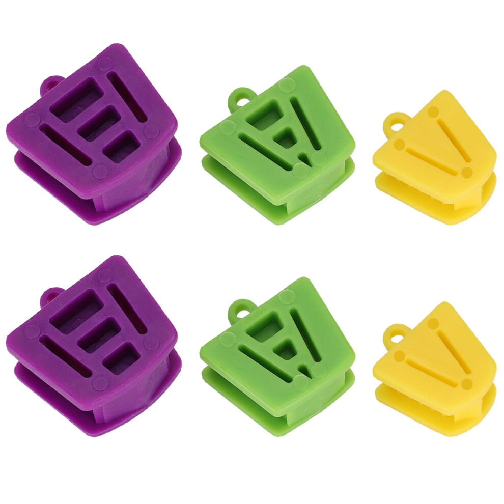 6 Pack Dental Bite Blocks Set, ColorCoded Silicone Mouth Opener Wedges, Autoclavable for Adults and Kids