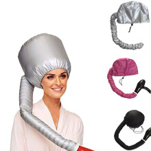 Hair Dryer Bonnet with Adjustable Soft Cap for Hands Heat Therapy and Deep Conditioning, Silver