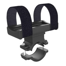 Bike Flashlight Mount Adjustable Bicycle Handlebar Light Holder with Secure AntiSlip Grip Black