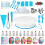 Cake Decorating Kit with Turntable, 255pcs Baking Tools Set with Piping Bags and Tips for Beginners (Blue) 1