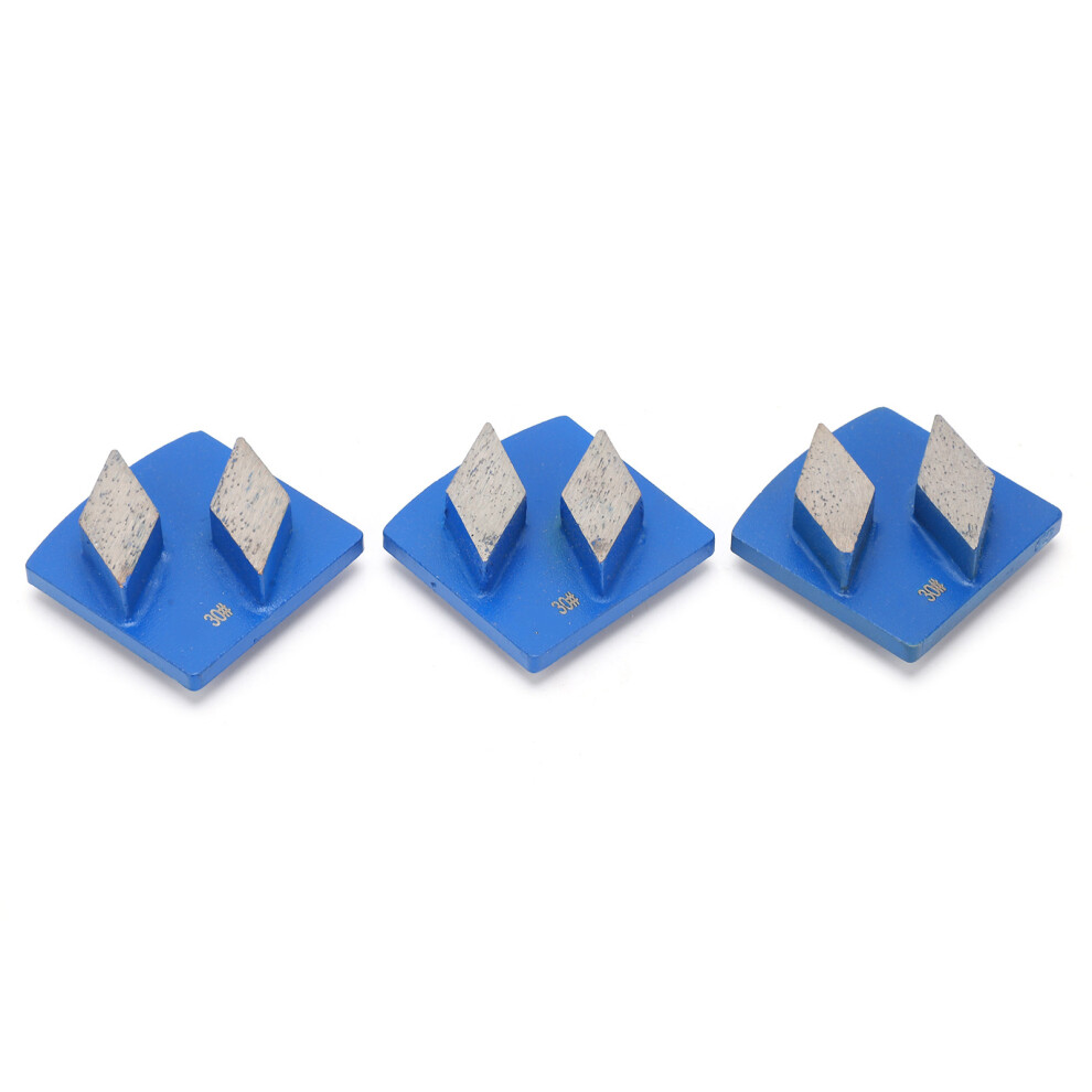 3Pcs Blue Diamond Grinding Shoes Concrete
