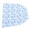 Atmungsaktive blaue Punkte Polyester Stillabdeckung 73,5x69cm 1