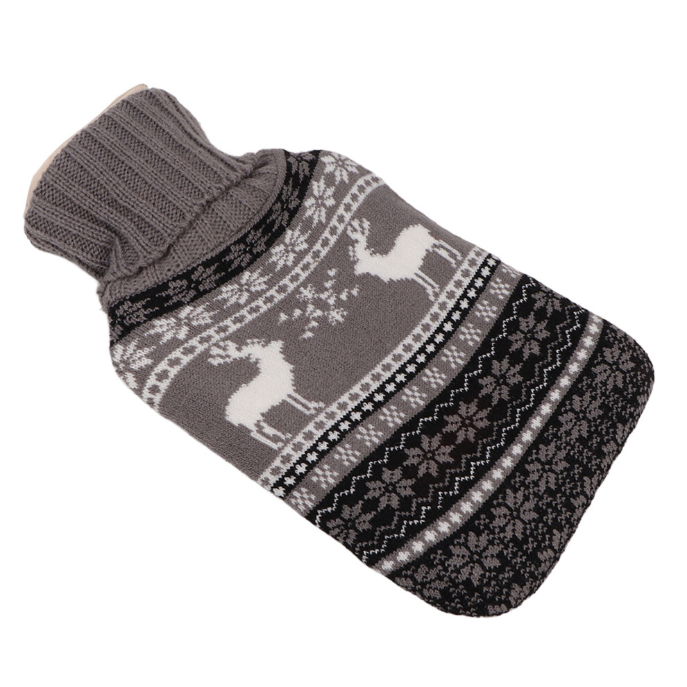 Rubber Hot Water Bottle with Plush Waist Cover 2L, Keep Warm