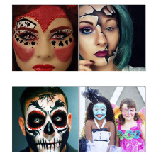 12-Farben Körperbemalungs-Palette – Reizfreie Gesichtsbemalung für Halloween & Partys
