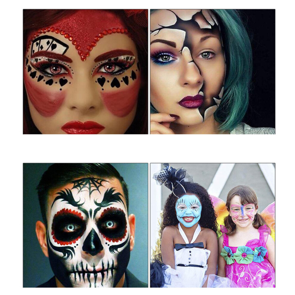 12-Color Body Painting Palette, Professional Face Paint, Halloween & Party