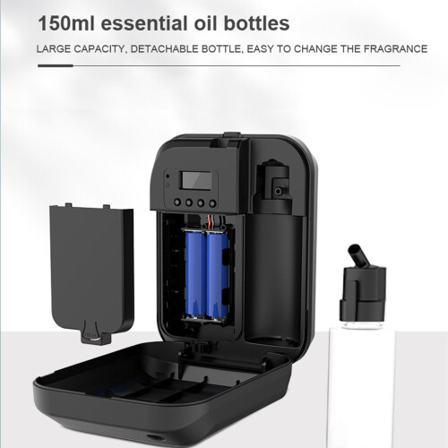 Smart Scent Diffuser with Bluetooth App Control, 3200 Sq.Ft Coverage, Waterless Aromatherapy for Home or Hotel, 150ml Black 1
