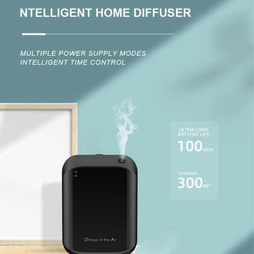 Smart Scent Diffuser with Bluetooth App Control, 3200 Sq.Ft Coverage, Waterless Aromatherapy for Home or Hotel, 150ml Black 2