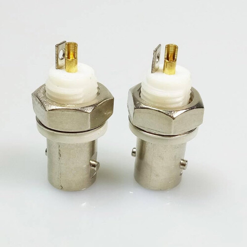 10pcs BNC Female Connector Bulkhead Jack Set for CCTV Camera DVR System Easy Solder Mount 1