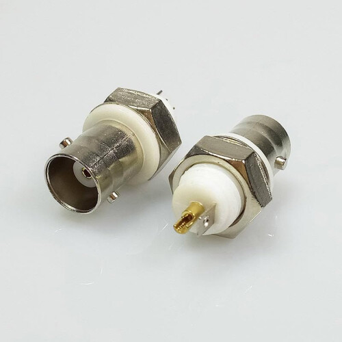 10pcs BNC Female Connector Bulkhead Jack Set for CCTV Camera DVR System Easy Solder Mount 2