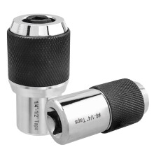 2pcs Adjustable Tap Socket Set 3/8 Inch Drive CRMO Steel Tap Holder with Dual Socket Sizes