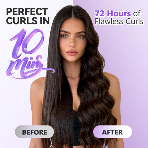 Automatic Curling Iron with Interchangeable Barrels, Tourmaline Ceramic, AntiTangle Sensor, 1 Inch 2