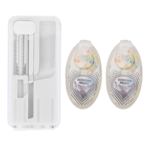 Cigarette Burst Capsule Box ABS One-Hand Operation, White, 80x38x12mm 1