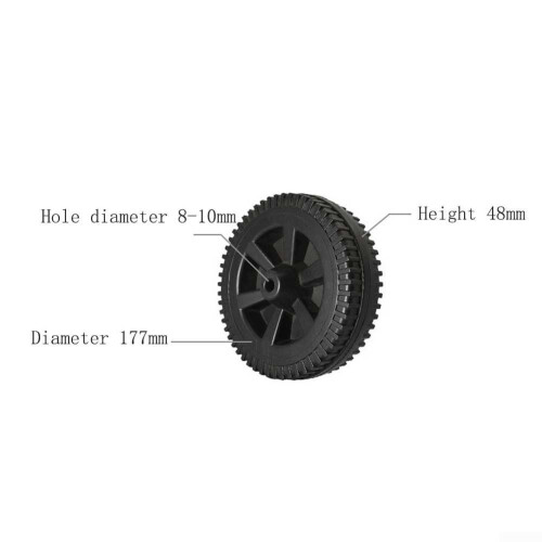 2PCS Grill Replacement Wheels for Gas Grill, Durable Plastic Construction, Easy Mobility, Black 1