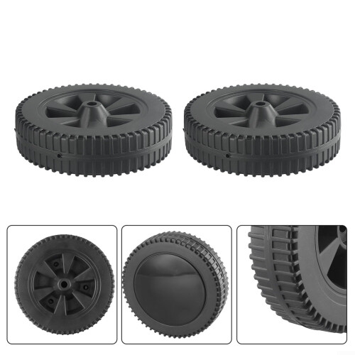 2PCS Grill Replacement Wheels for Gas Grill, Durable Plastic Construction, Easy Mobility, Black 2