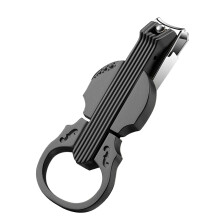 Nail Clippers with Magnifying Glass, AntiSplash Stainless Steel Trimmer with Catcher and Bottle Opener