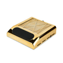 Cordless 80W Nail Dust Collector Gold with Powerful Suction and Removable Filter for Salon and Home