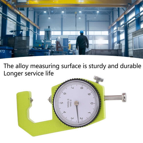 Professional 0-10mm Thickness Meter with 0.1mm Resolution at 0.39in 2