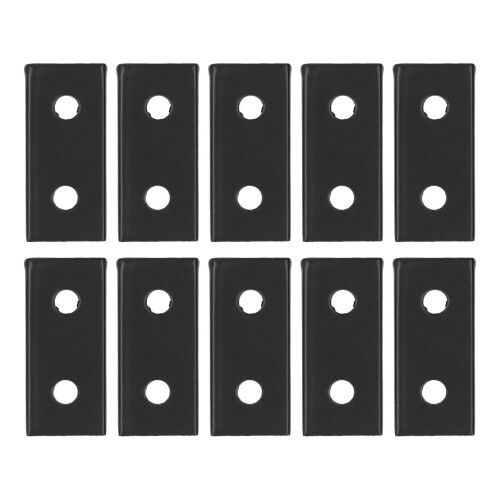 10PCS Flat Tie Plate Aluminum Alloy 2 Holes Rustproof Fixing Bracket for Table 1