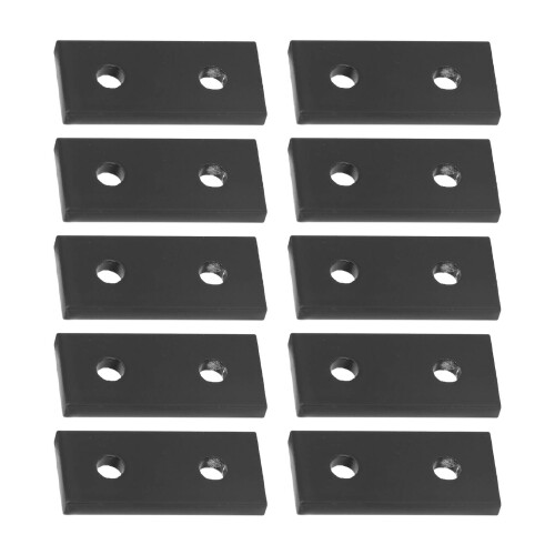 10PCS Flat Tie Plate Aluminum Alloy 2 Holes Rustproof Fixing Bracket for Table 2