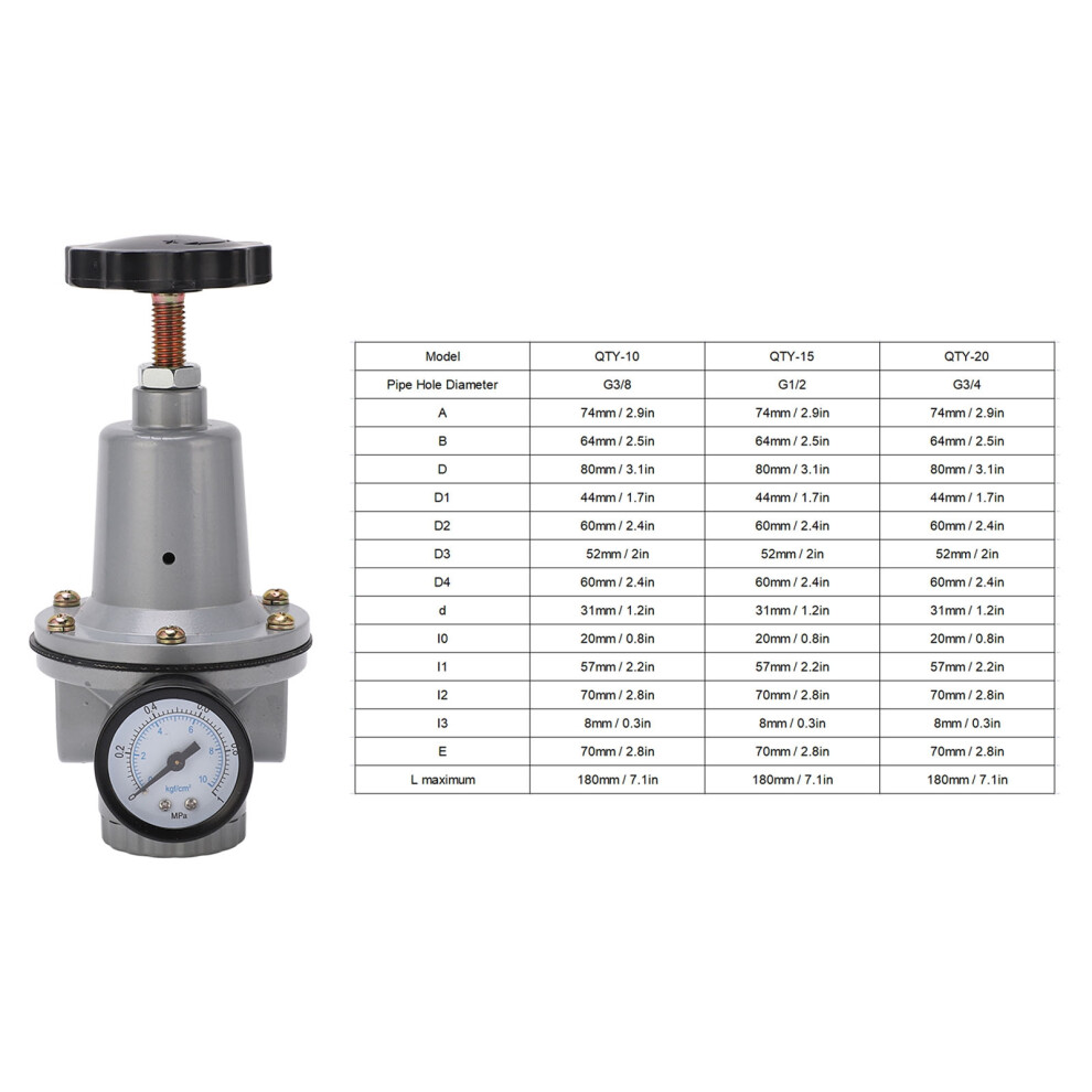 Air Pressure Regulator Aluminium Alloy with Gauge