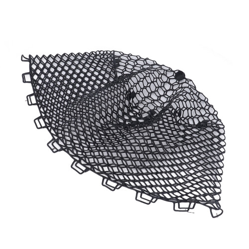 Rubber Fishing Net Replacement 40cm Depth Collapsible Black 2