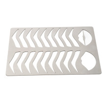 Reusable Stainless Steel Eyebrow and Lip Stencil with Precision Shape Guide for Symmetry Training