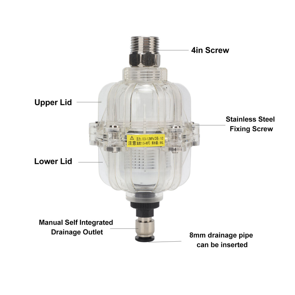 Transparent 1/2in Air Compressor Filter AD400