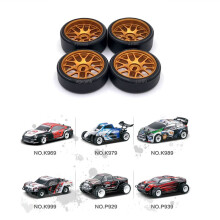 8Pcs Metal Wheel Rim Hard Plastic Drift Tire Tyres for  284131 K969 K989 P929 -Z 1/28 RC Car Upgrades Parts,1