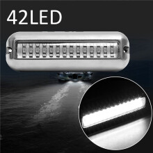 2X 50W 42 LEDs Boat Transom Light Stainless Steel Waterproof Marine Boat Underwater Pontoon Transom Lamp Universal,