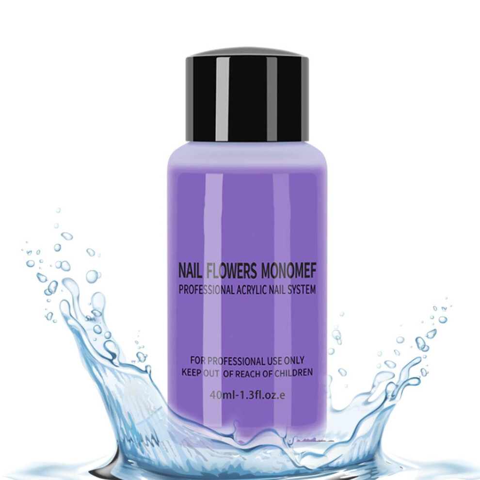 Blue Acrylic Nail Liquid Monomer 40Ml Nonyellowing Tint For Professional Nail Extensions